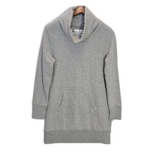 Cutter & Buck Gray Cowl Neck Tunic Sweatshirt Small S Golf Athleisure Longline